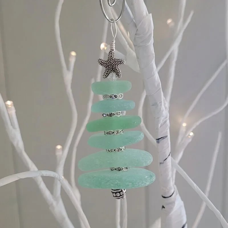 🔥LAST DAY 49% OFF - Sea Glass Christmas Tree Ornament