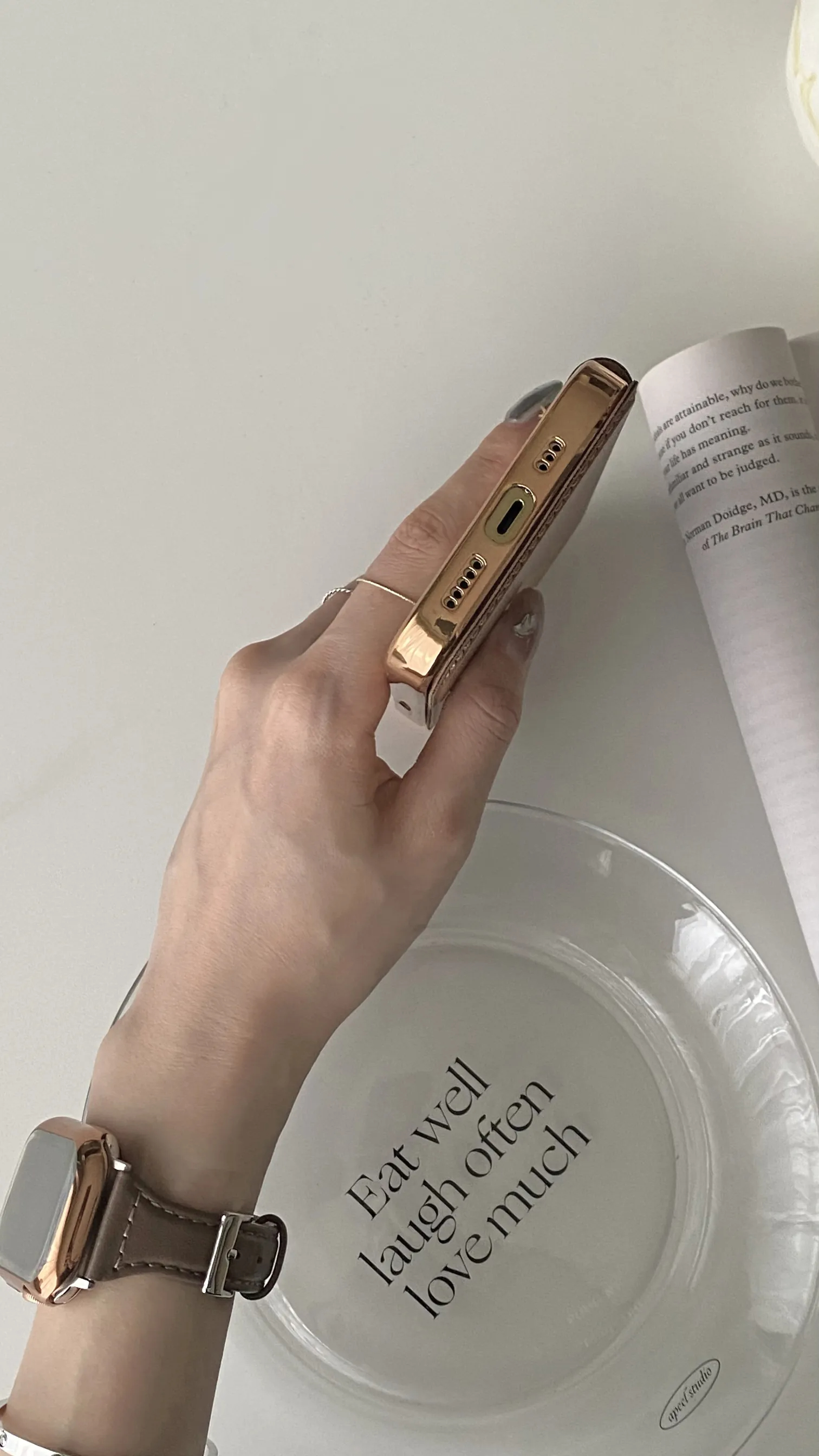 Personalized Leather textured flip phone case