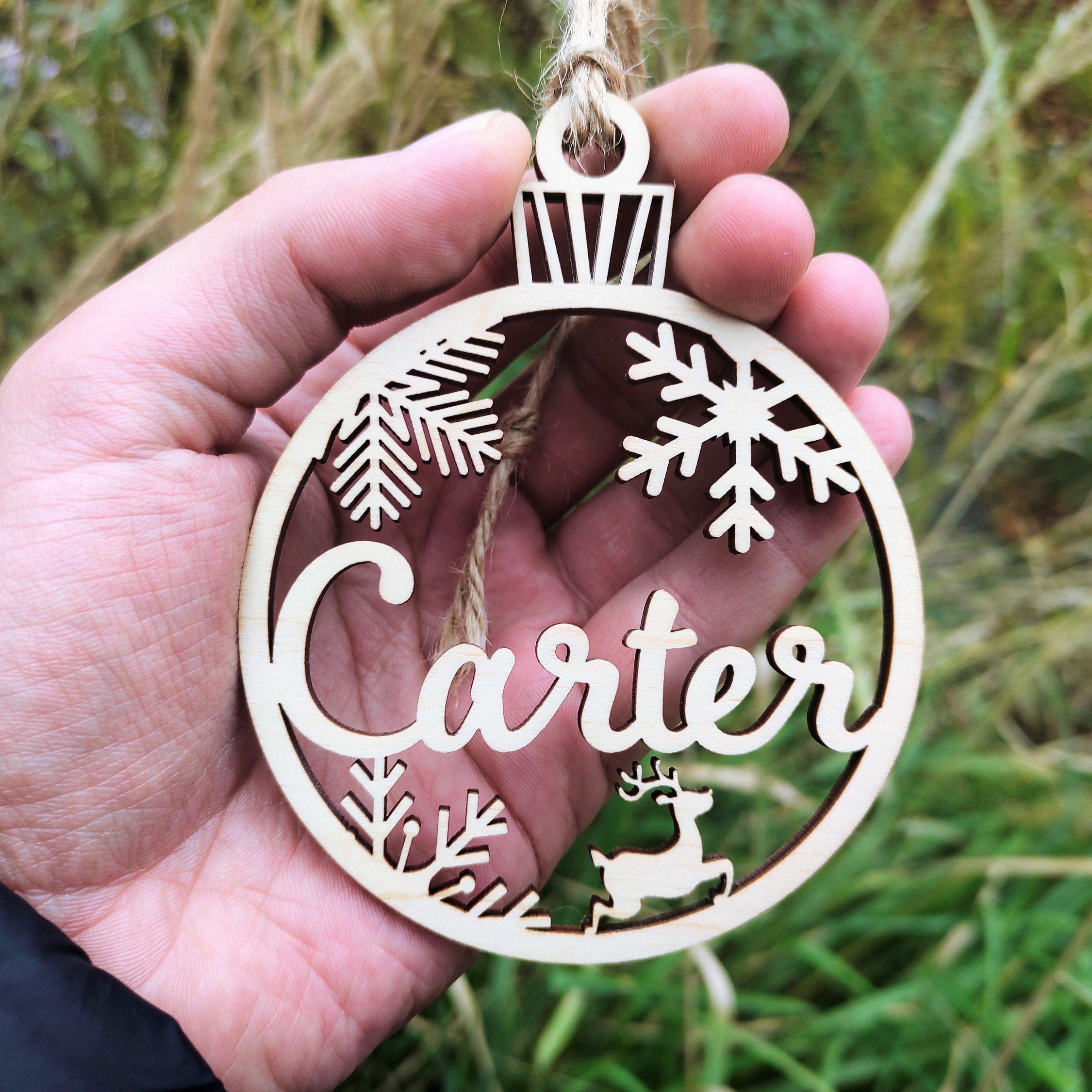 Personalized Wooden Christmas Ornaments 