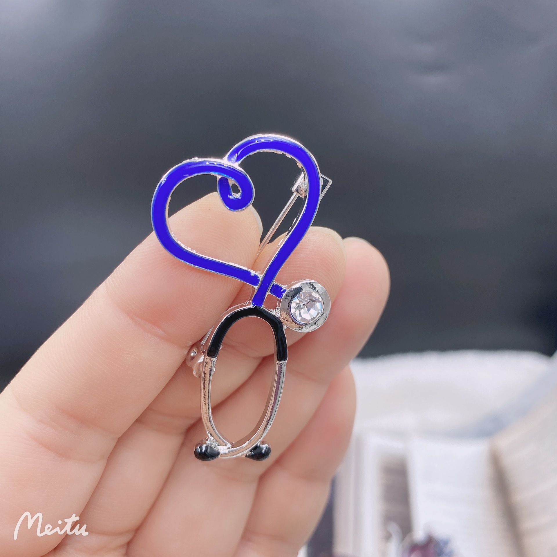 Stethoscope Heart Pin