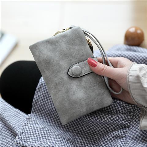 Personalized Tri-Fold Birth Flower Leather Wallet Card Holder Birthday Christmas Gift for Woman