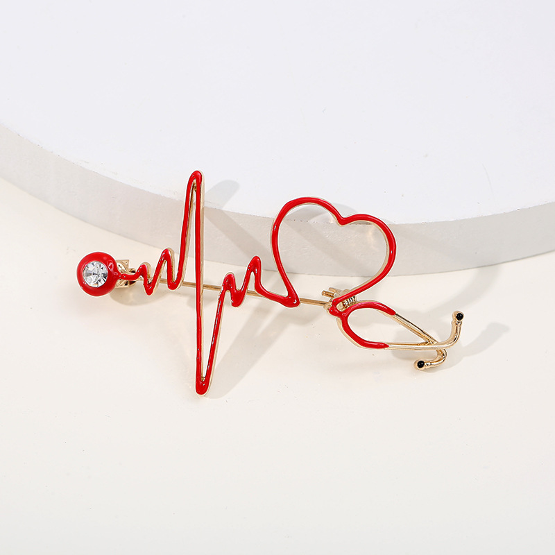 Stethoscope Heartbeat Pin