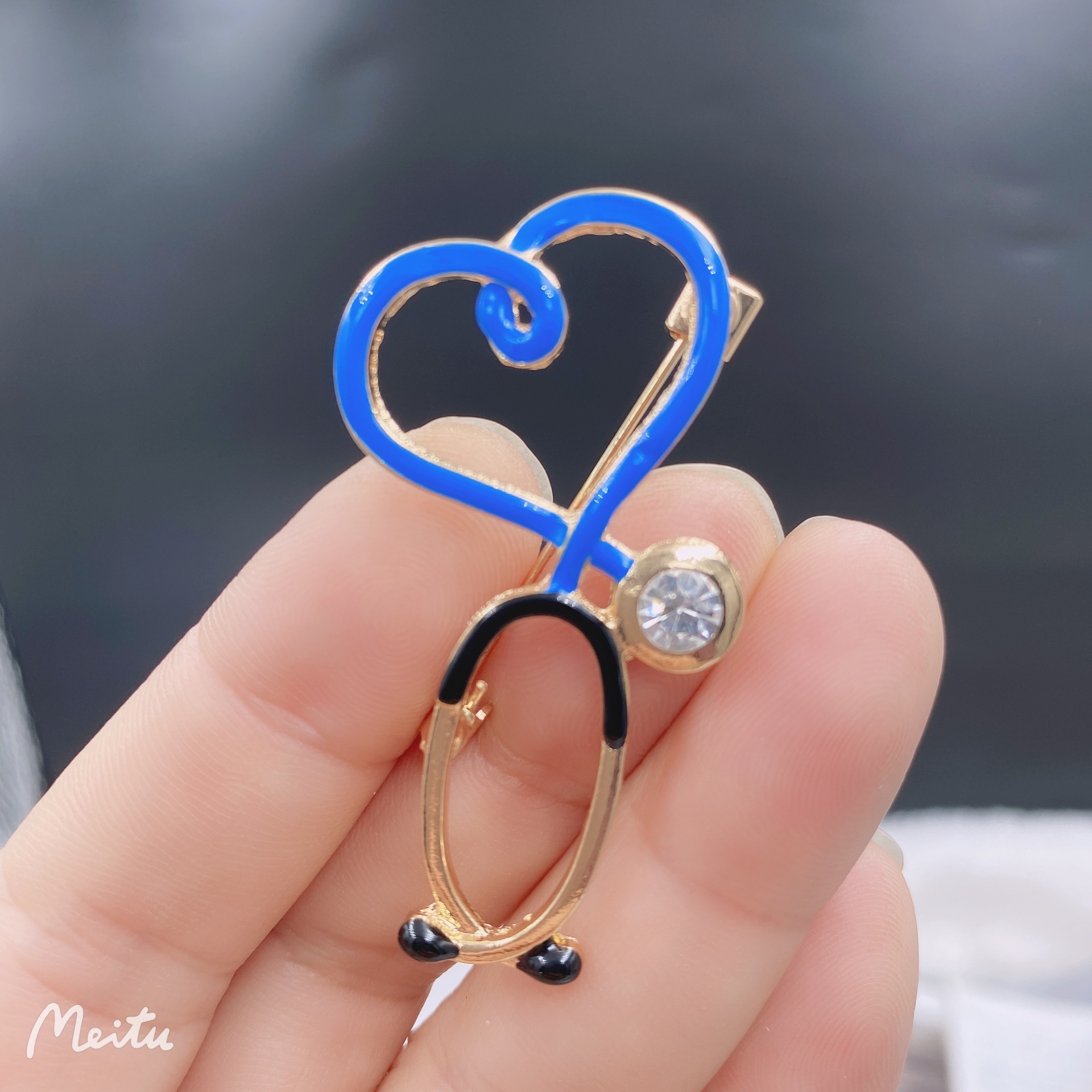 Stethoscope Heart Pin