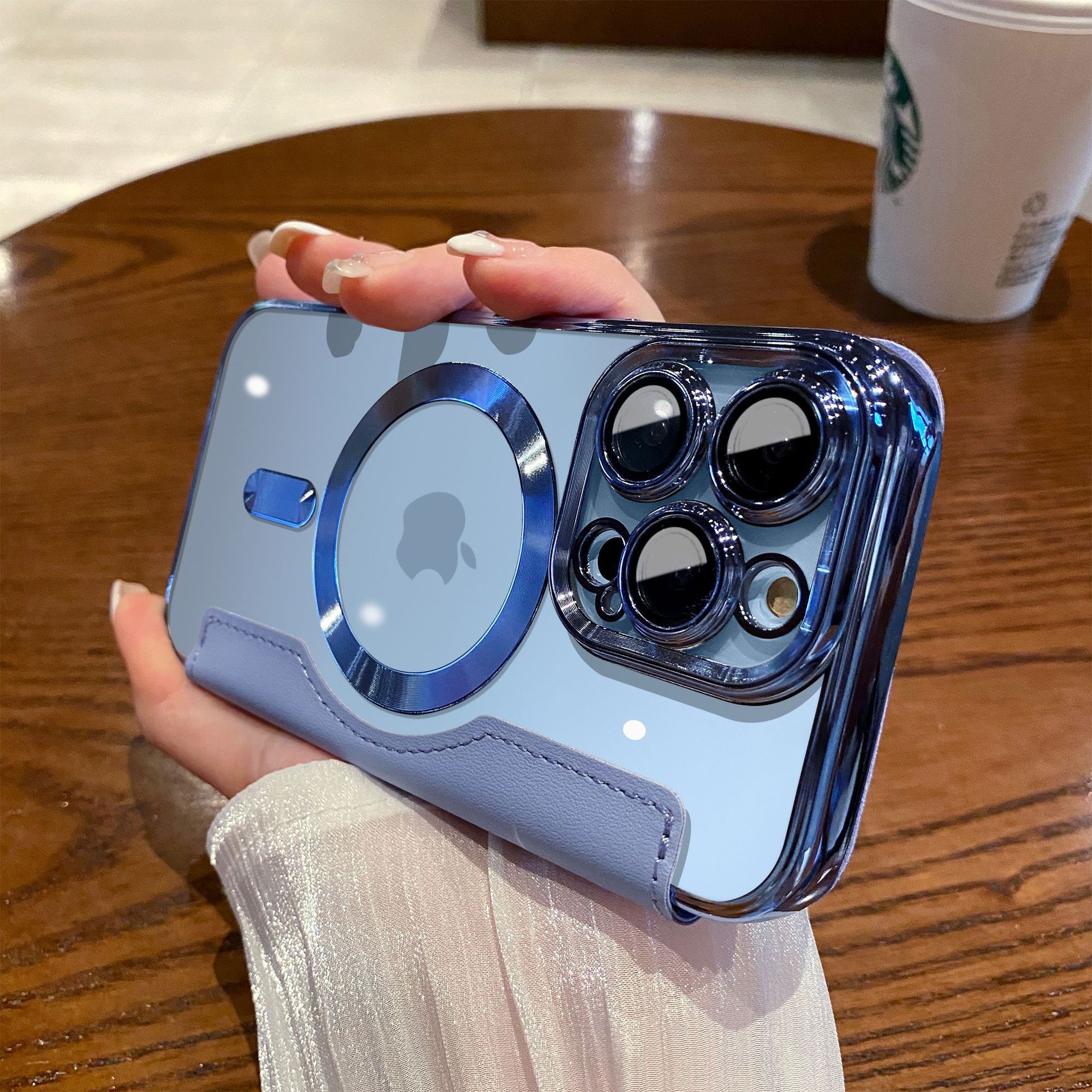 Personalized Leather textured flip phone case