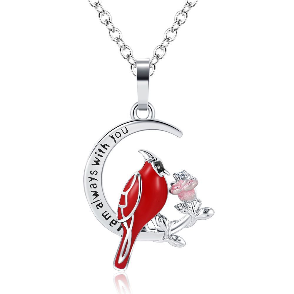 Cardinal Heart Pendant Necklace🐦✝️Buy 1 Get 1 Free