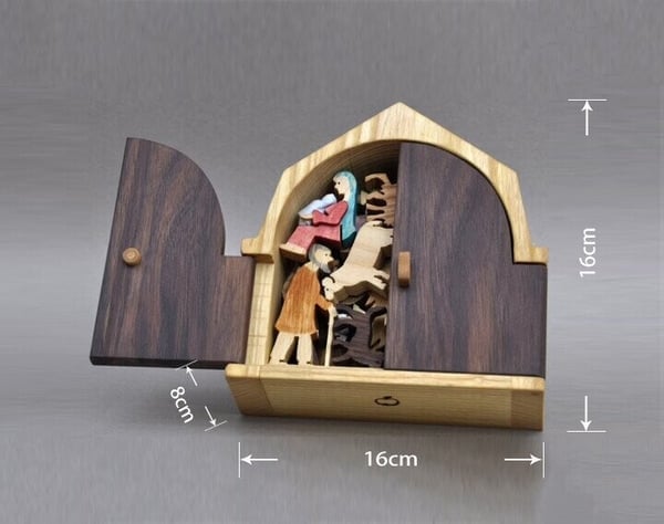 🔥Clearance Sale 70%-The Christmas Story Unique Nativity Set Wooden Nativity Scene