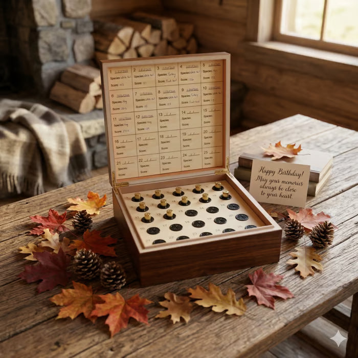 Personalized Handcrafted Solid Wood Hunting Memory Box