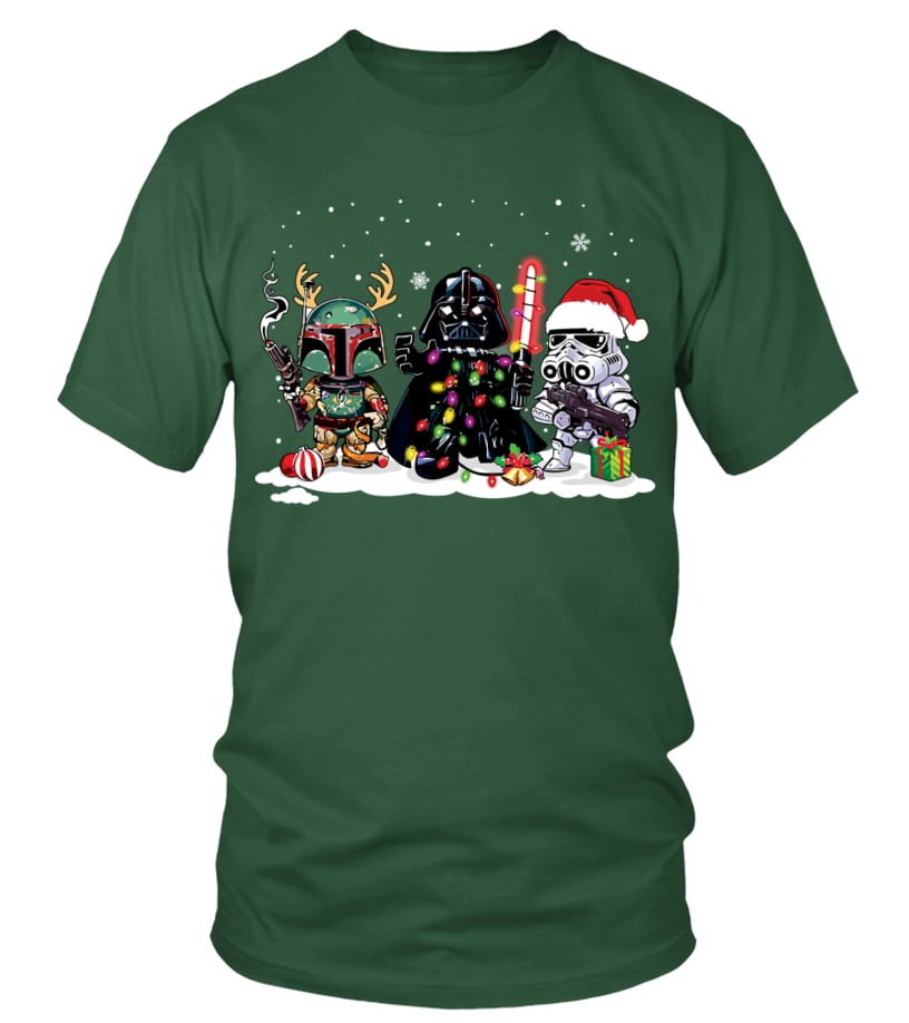 DARTH VADER BOBA FETT STORMTROOPER CHRISTMAS SHIRT