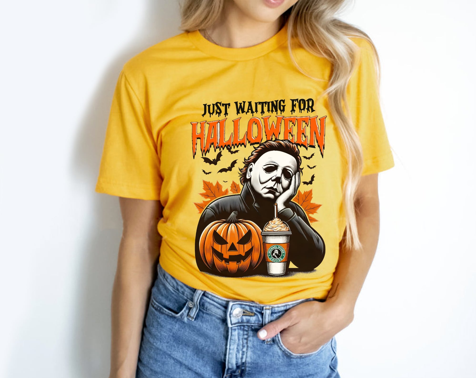 Just Waiting For the Halloween Mychael Myers Shirt – Sweatshirt, Tshirt, Hoodie