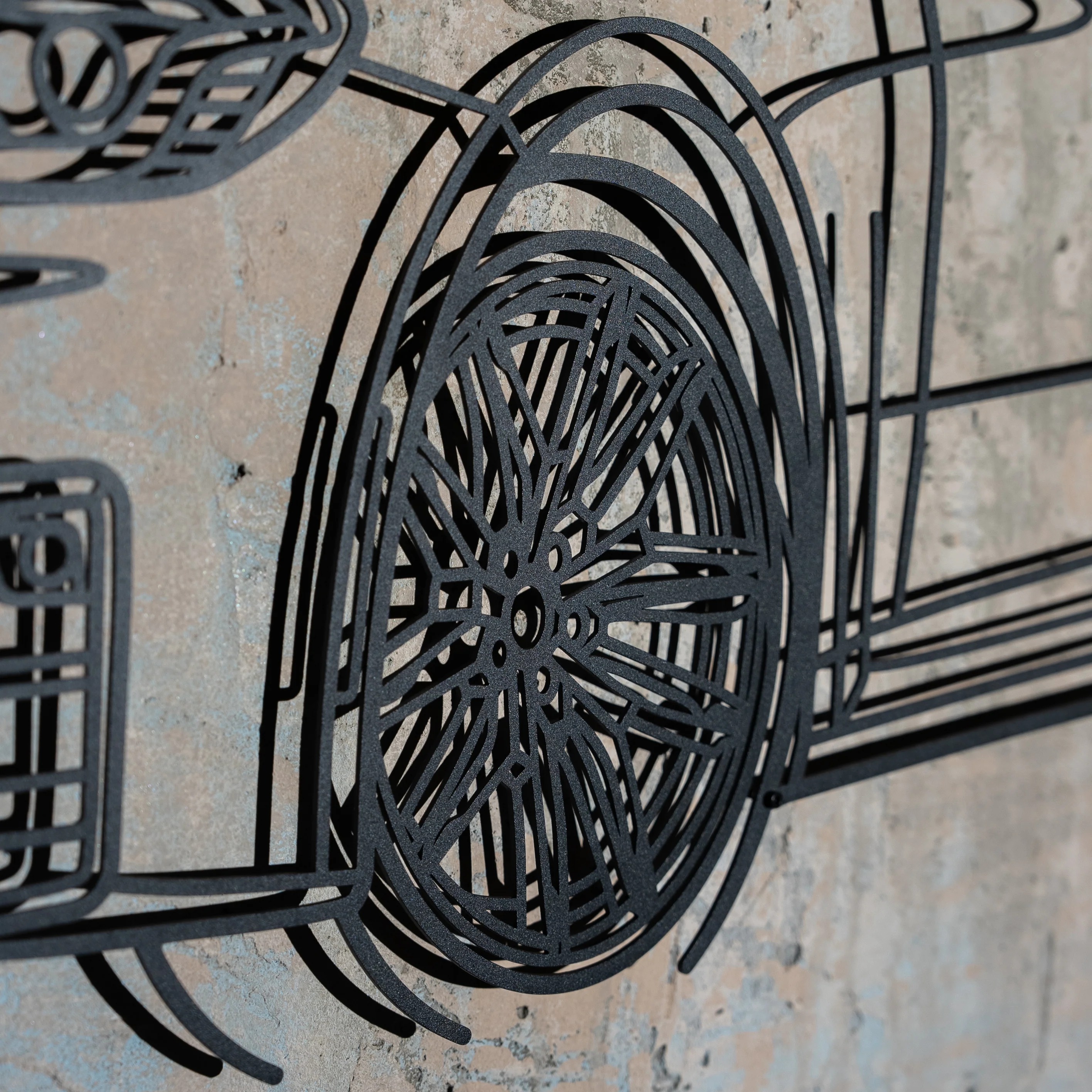 Custom Car Silhouette Metal Wall Art