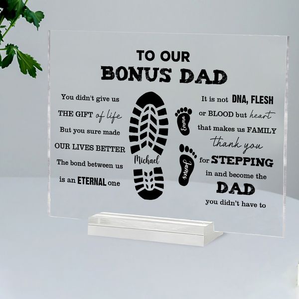 Gift for Dad, Birthday Gift, Christmas Gift - Step dad - To my bonus dad - Father's Day Gifts, Step Dad Gifts