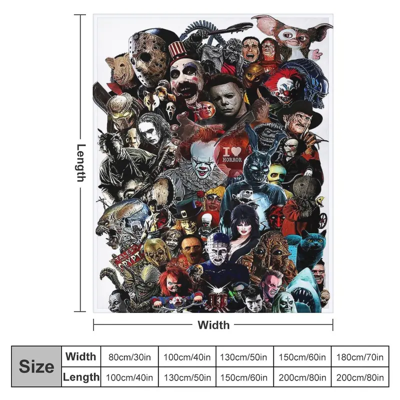 🎃Horror Movie Blanket Flannel Ultra-Soft Plush Throw For Horror Fans