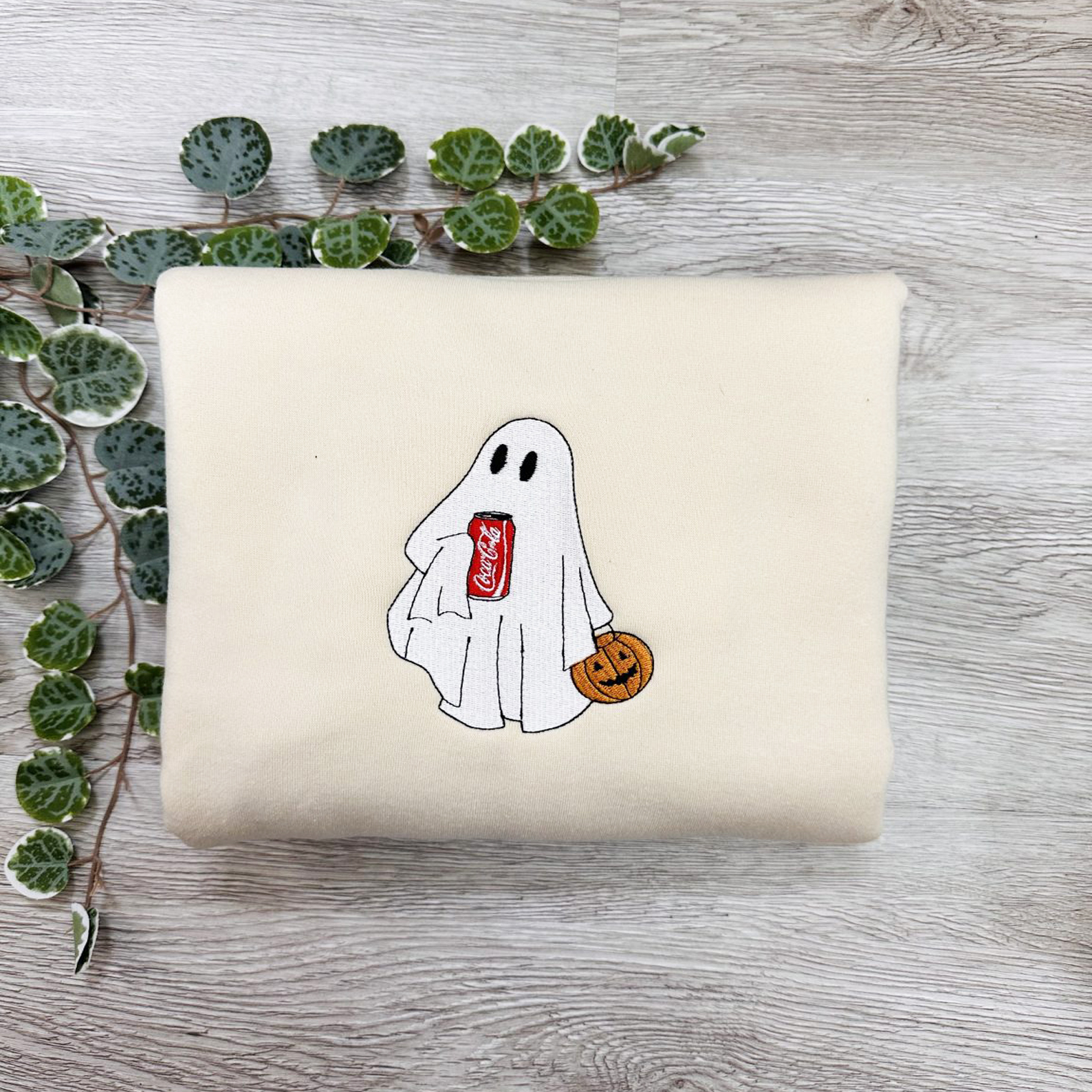 遜Ghost Drinking Embroidered Sweatshirt遜