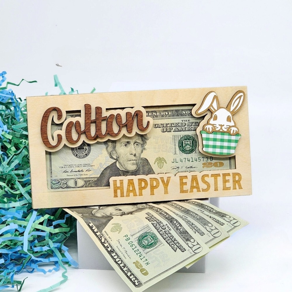 Easter Money Holder, Easter Basket Stuffers, Easter Bunny Money Gift, MH04
