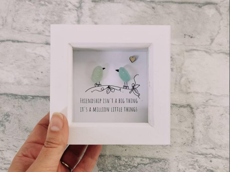 ❤️Friend Gift, seaglass art, best Friend Gift, seaglass