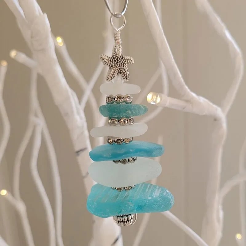 🔥LAST DAY 49% OFF - Sea Glass Christmas Tree Ornament