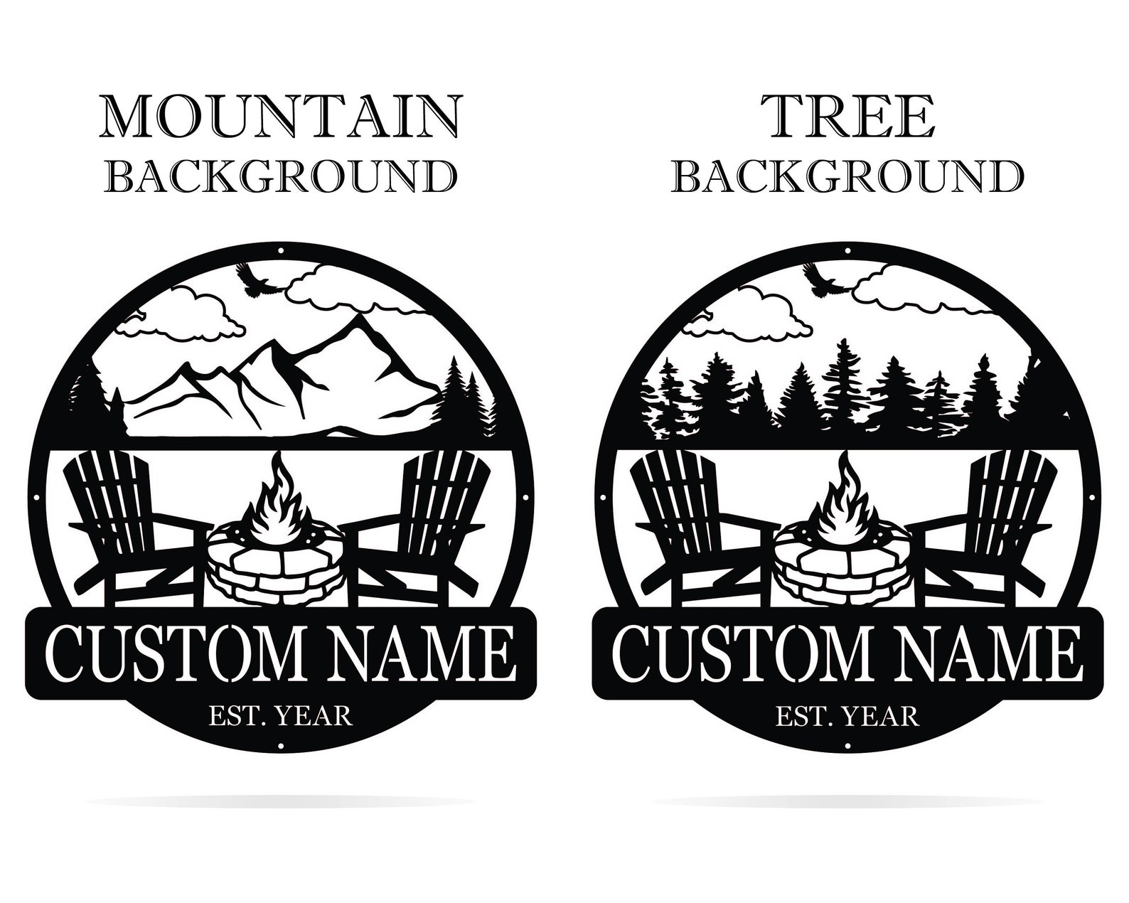 Metal Outdoor Sign | Custom Campfire Sign | Camper Decor | Personalized Camping Gifts Fire Pit Sign Outdoor Decor Cabin Sign | Campsite Sign