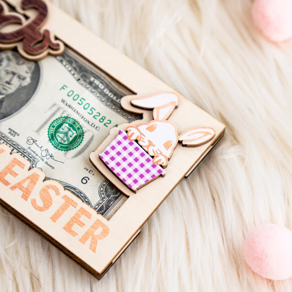Easter Money Holder, Easter Basket Stuffers, Easter Bunny Money Gift, MH04