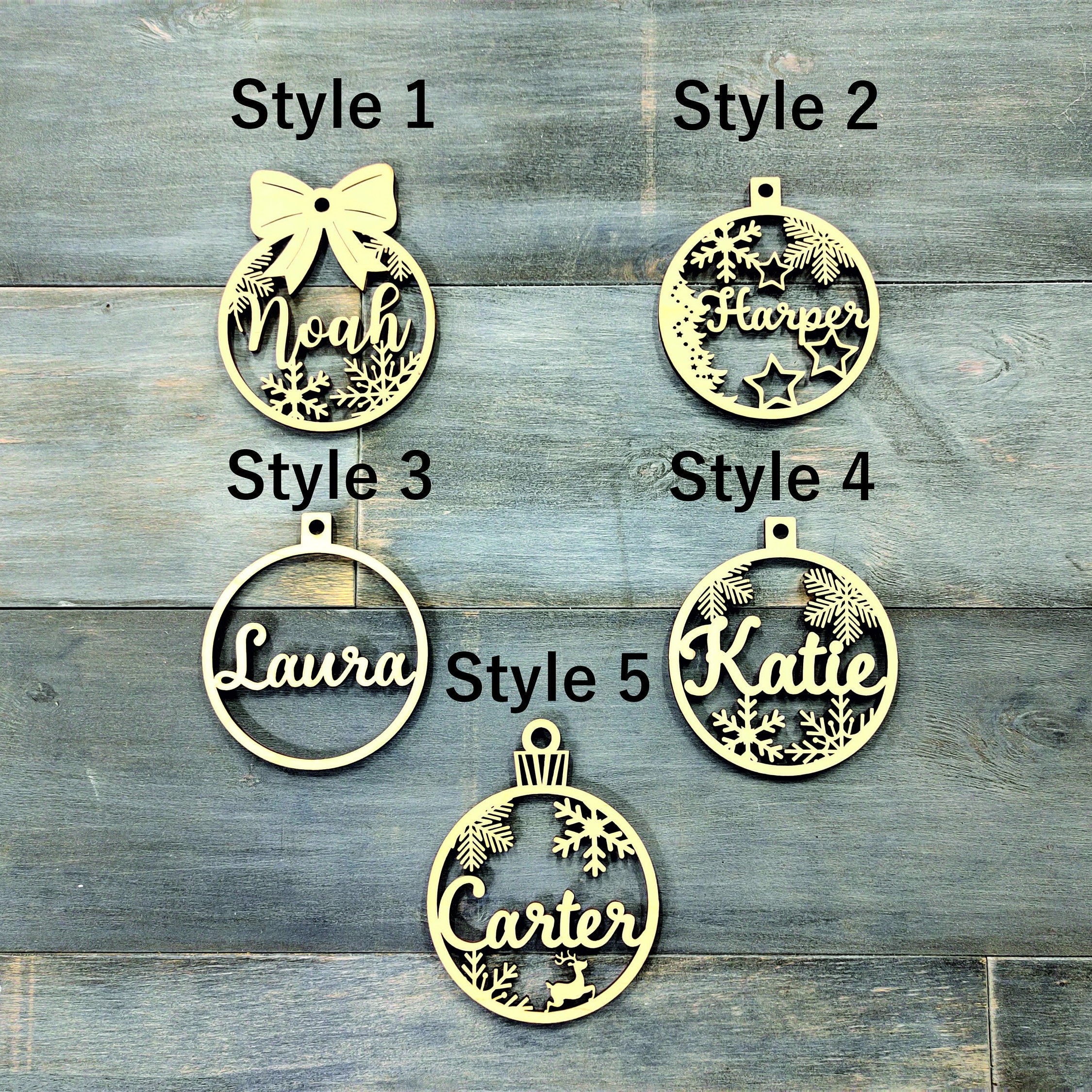 Personalized Wooden Christmas Ornaments 