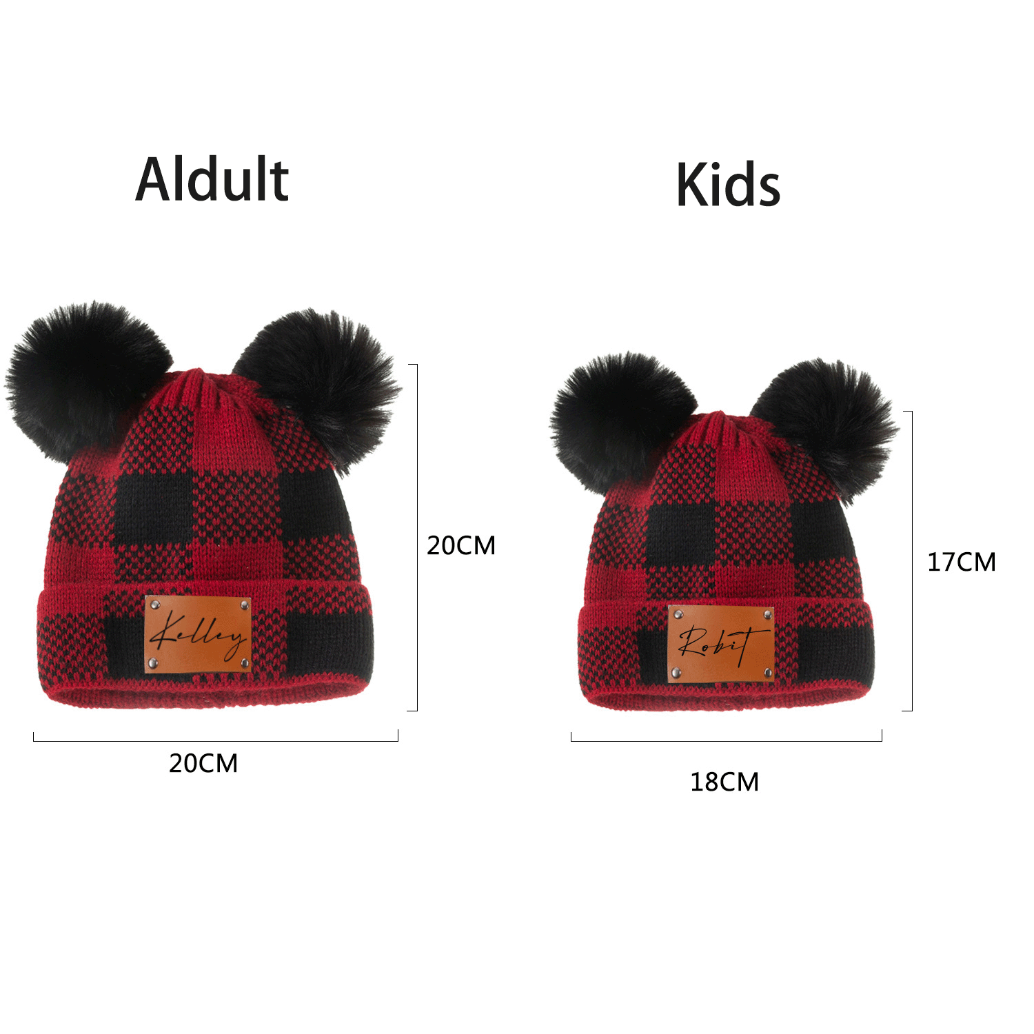 Personalized Adult &Kids Hats- Custom Name Hat- Winter Gift- Custom Knit Hat Custom Gift for Kids MaMa, Christmas Gift