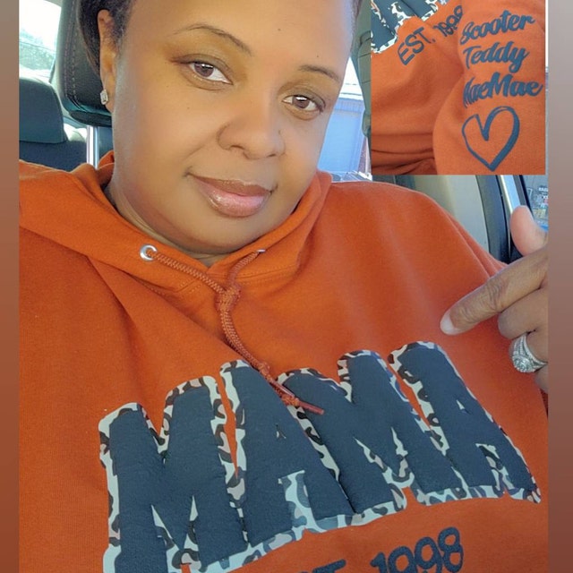 Mama Leopard Print Personalized Sweatshirt or Hoodie with Kids Name Sleeve Gift Sweatshirt New Mom Sweatshirts gift