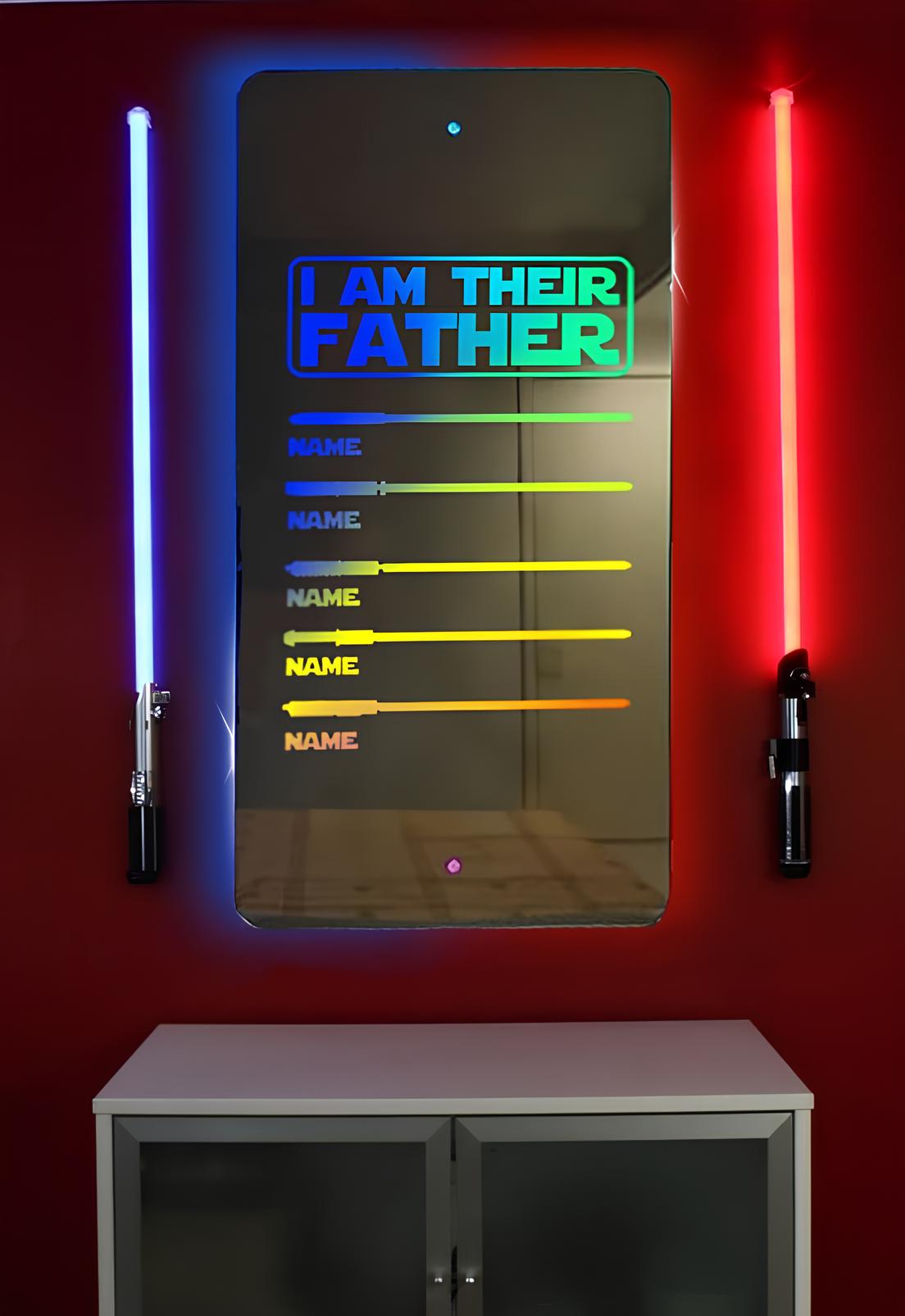 🔥Father's Day Hot Sale🔥I Am Their Father Lightsaber Mirror Lamp