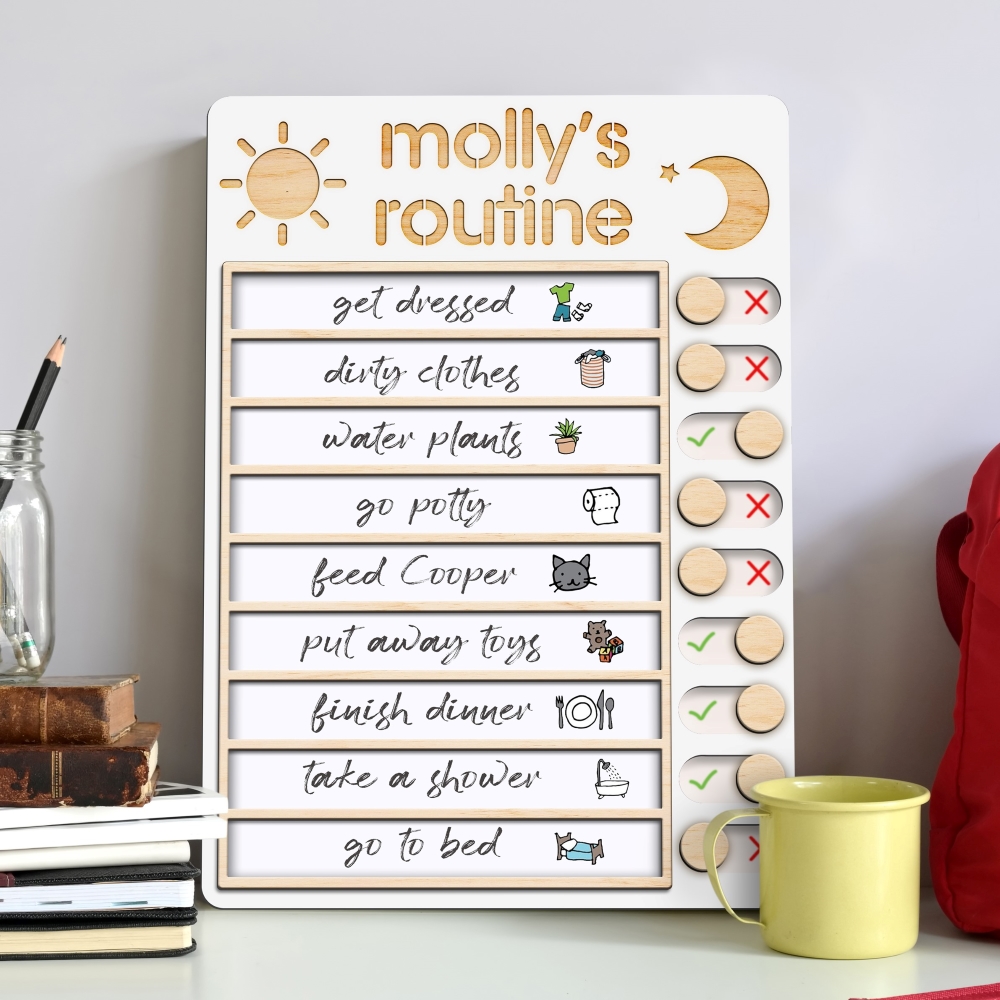 🔥Last Day Promotion 50% OFF-Magnetic Dry-erase Daily Routine Chart