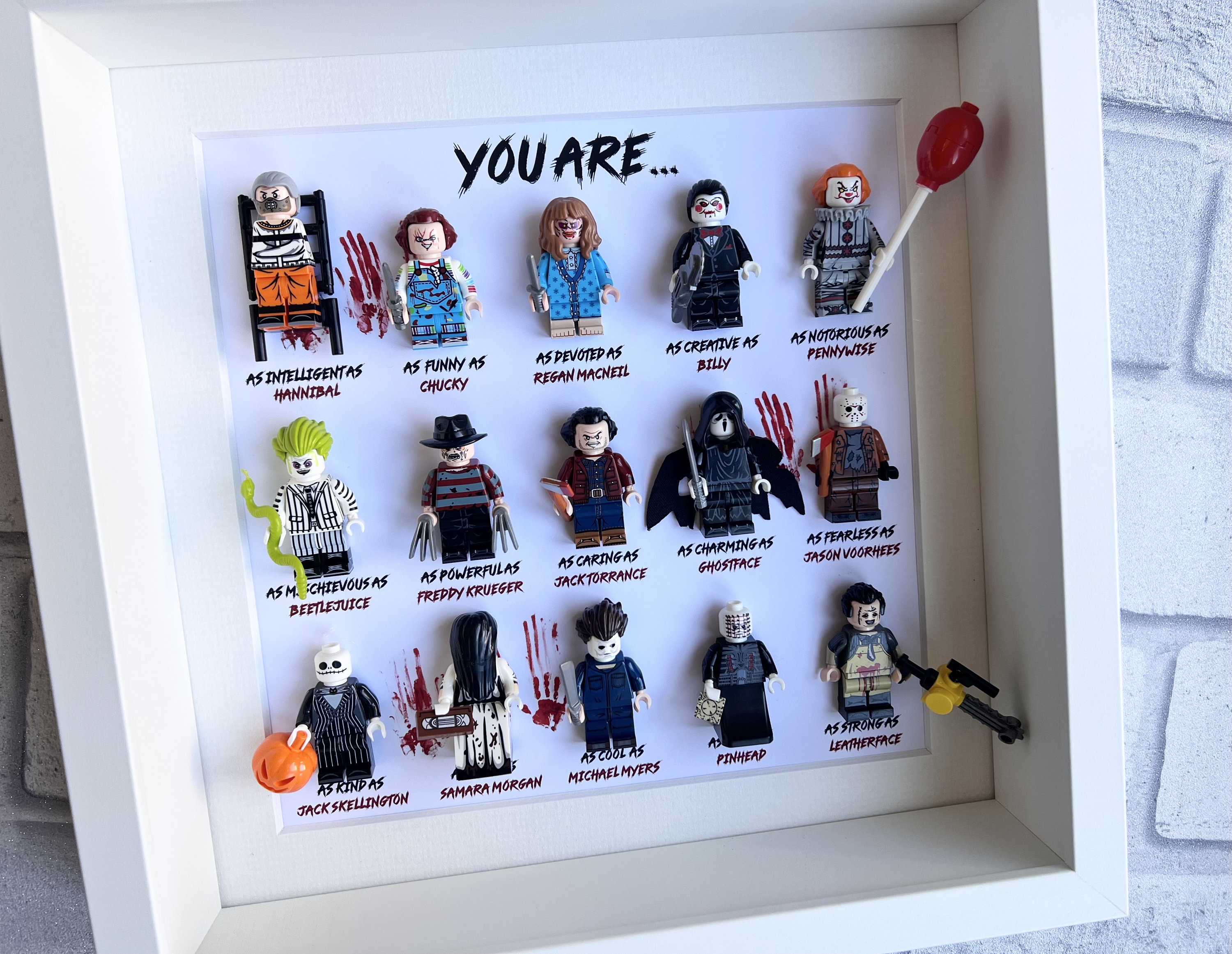 In This House We... 8/10/12 Horror Gift Frame (Halloween Scary Movie) Halloween ,Birthday gift,scary movie loving family