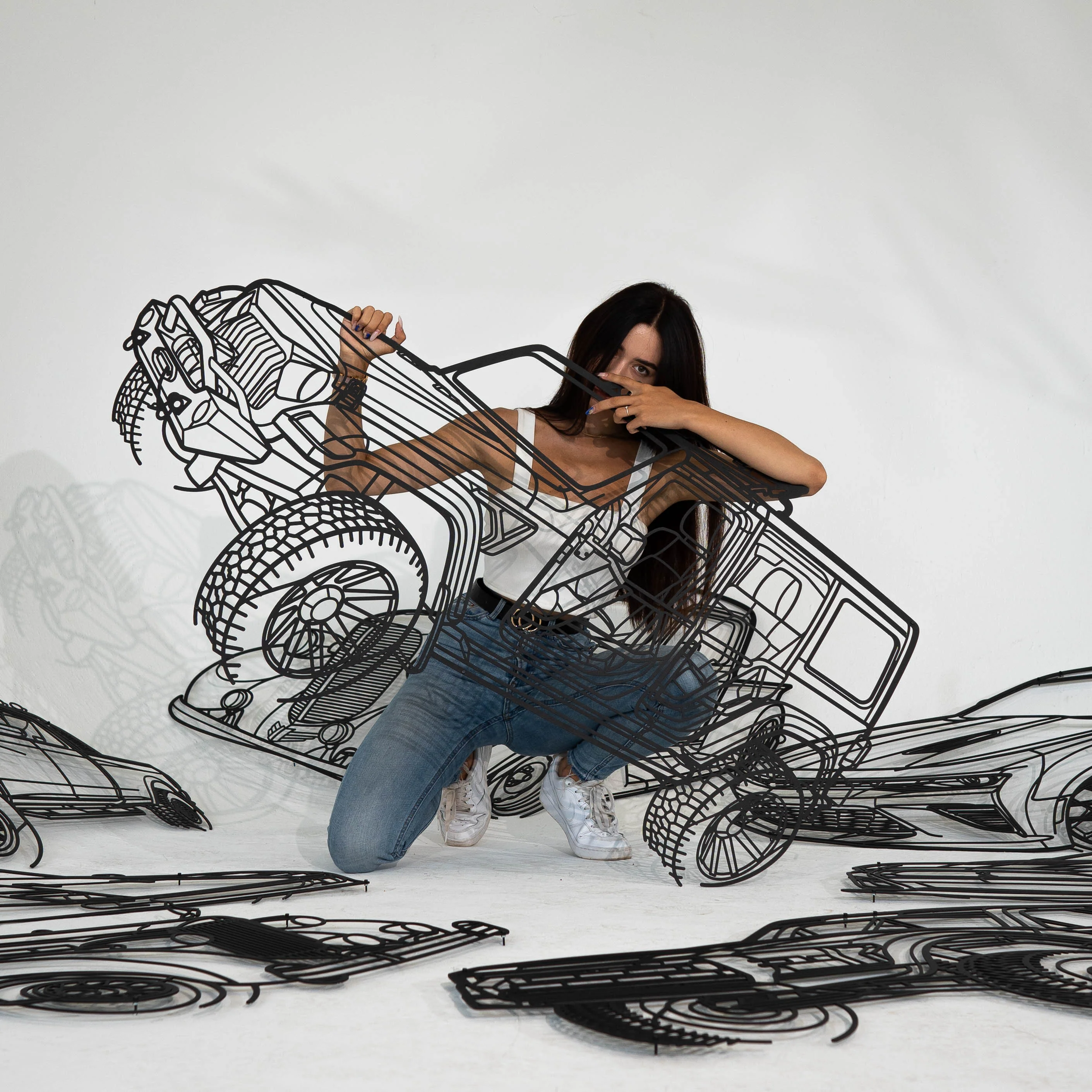 Custom Car Silhouette Metal Wall Art