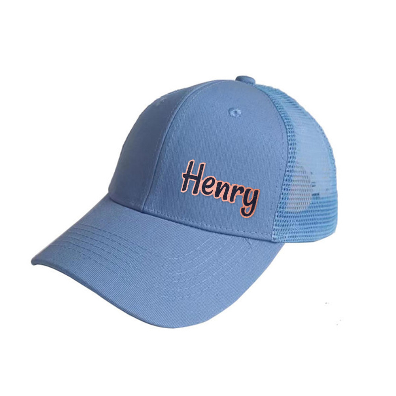 Personalized Leather Patch Kid Hat for Summer