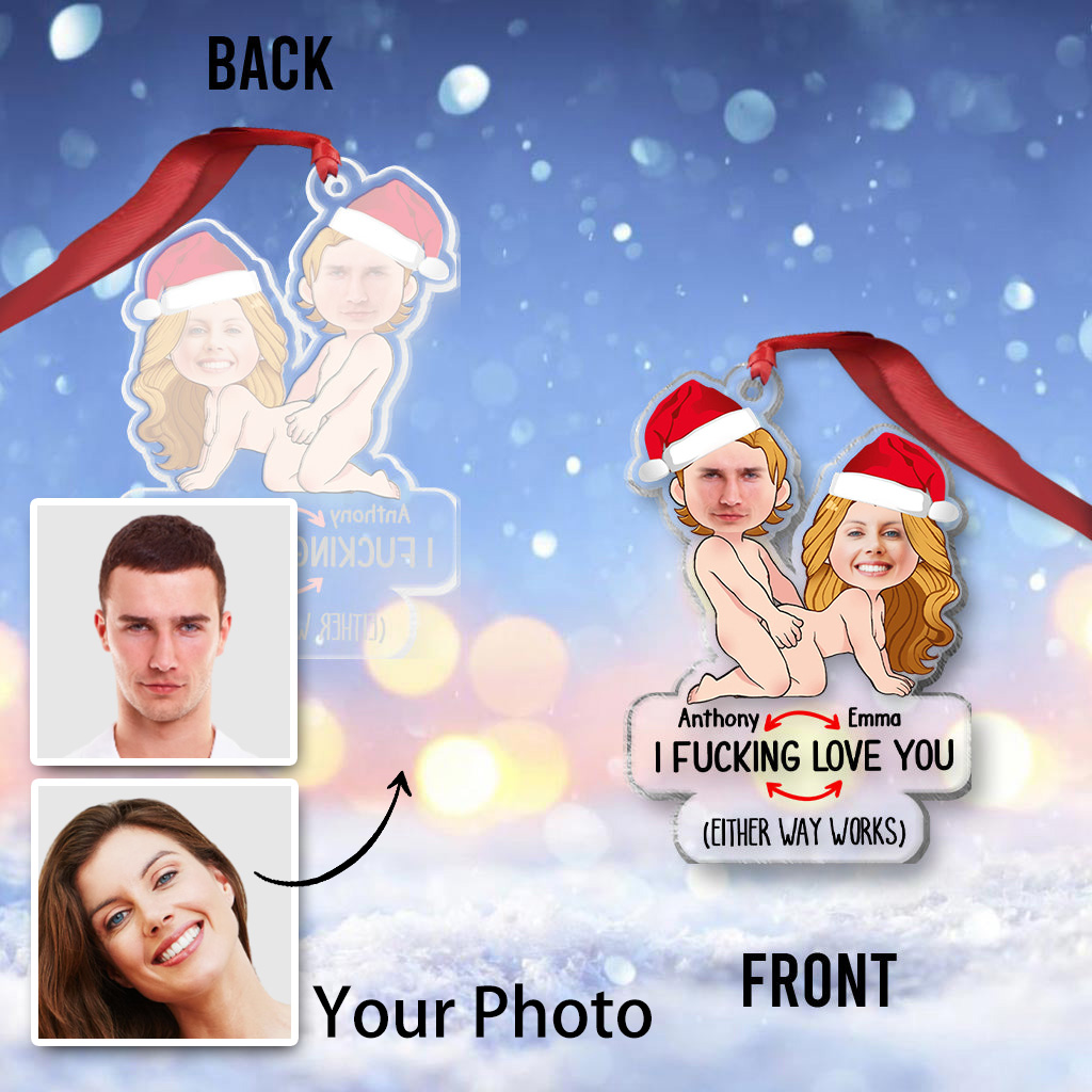 I Love You - Personalized Couple One-sided Ornament