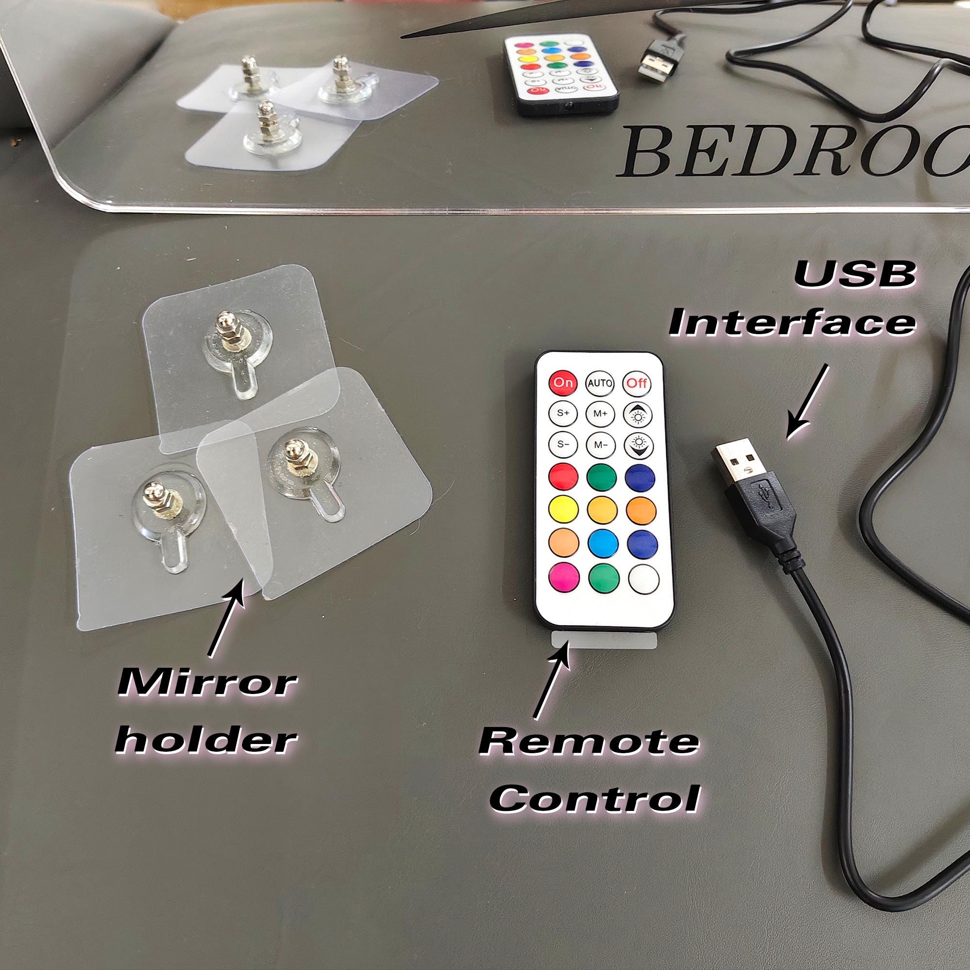 🤝Hand in Hand Personalized Mom and Kids Personalized Mirror Light - Creative Mother's Day Gift