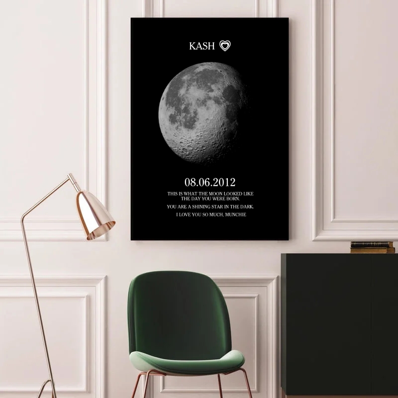 Custom Art Real Moon Phase