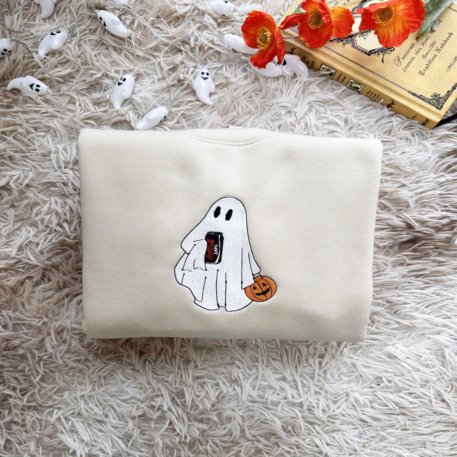 遜Ghost Drinking Embroidered Sweatshirt遜