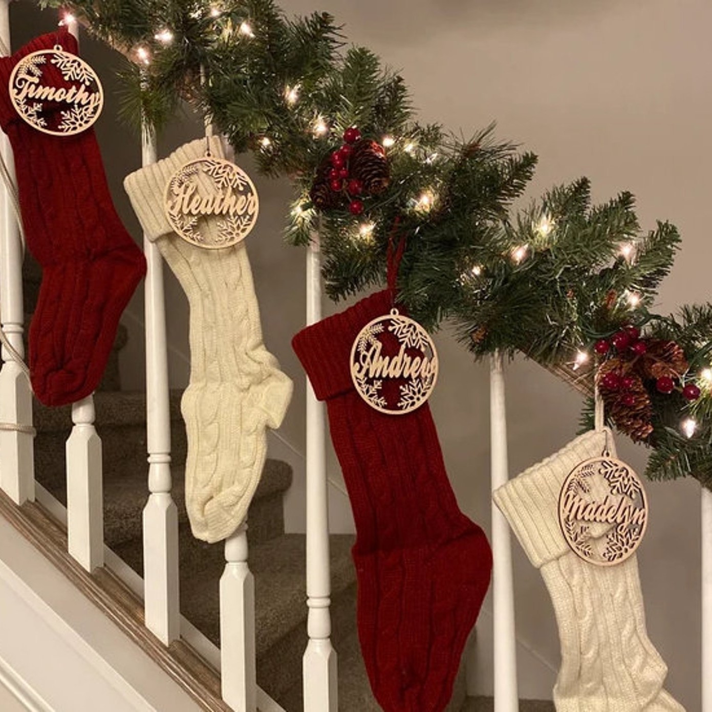 Personalized Wooden Christmas Ornaments 