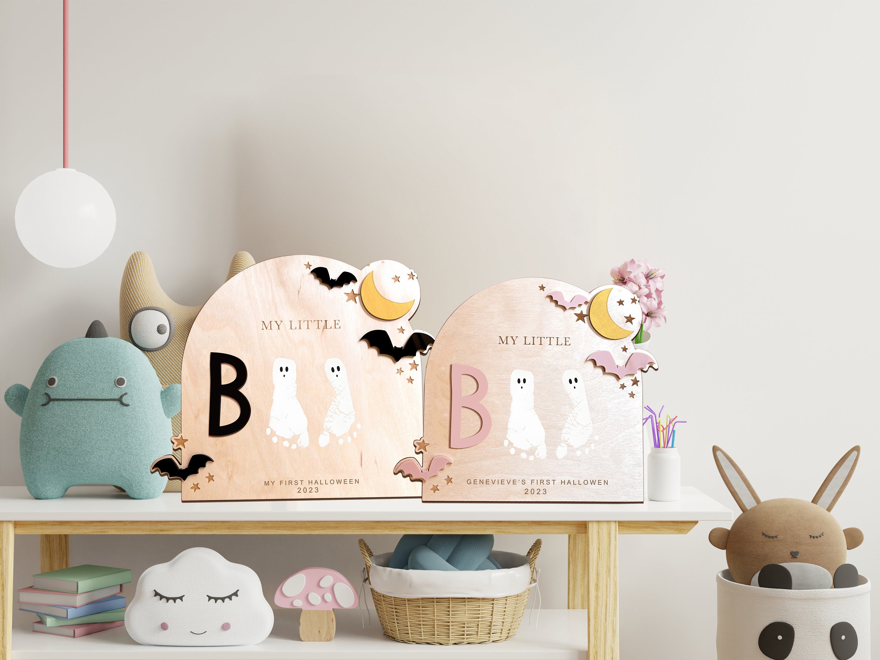 DIY Halloween Footprint Art, Baby First Halloween Keepsake