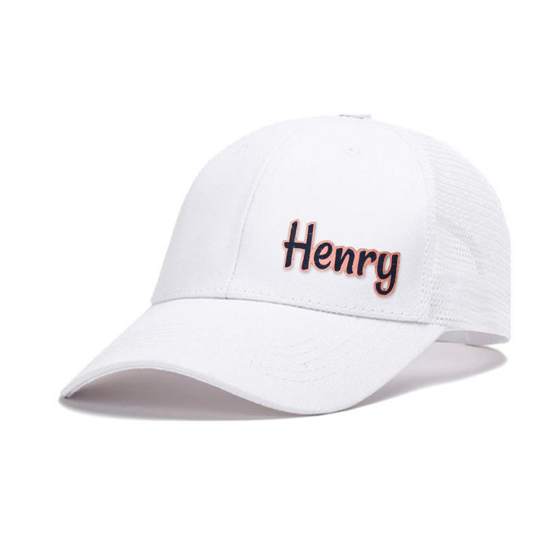 Personalized Leather Patch Kid Hat for Summer