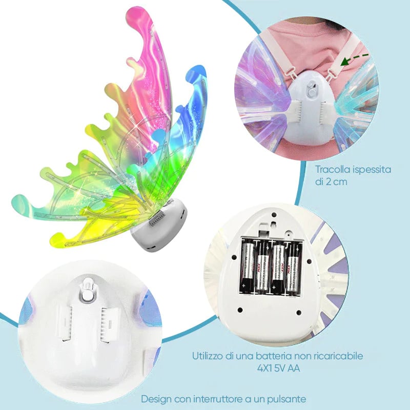 (🎁2023-Christmas Hot Sale🎁)Electric Butterfly Wings With Music Lights