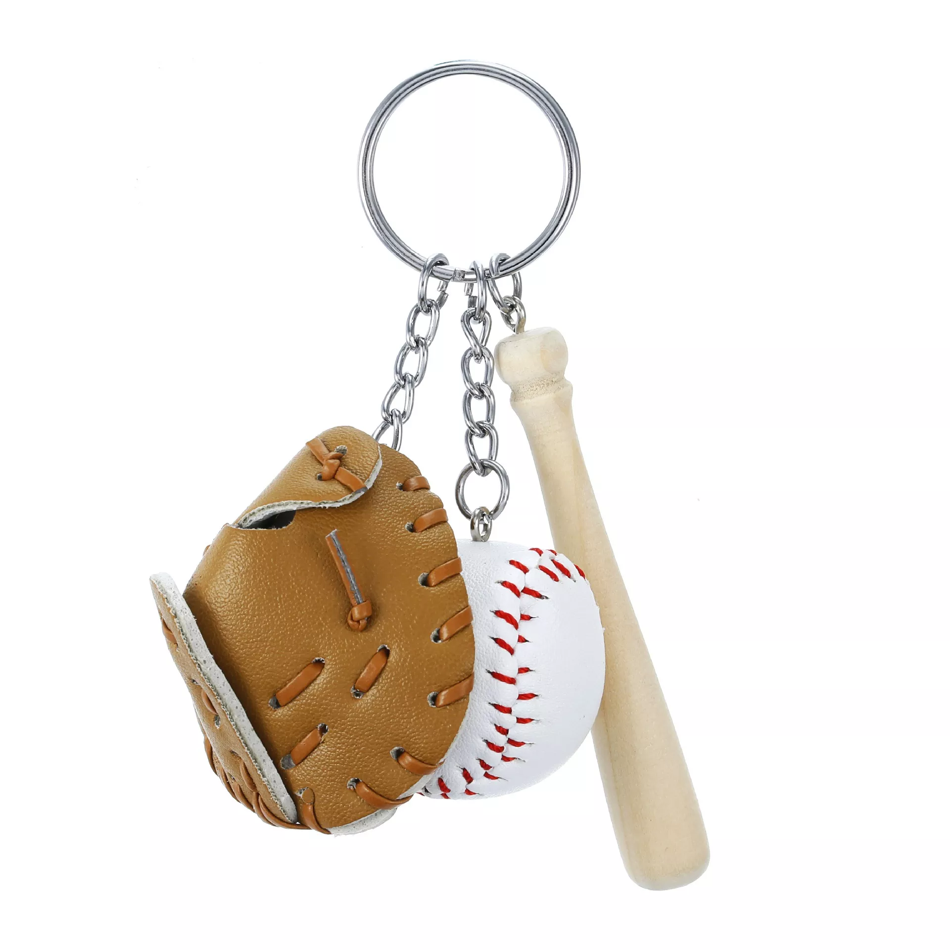 Mini Baseball Glove and Bat Keychain