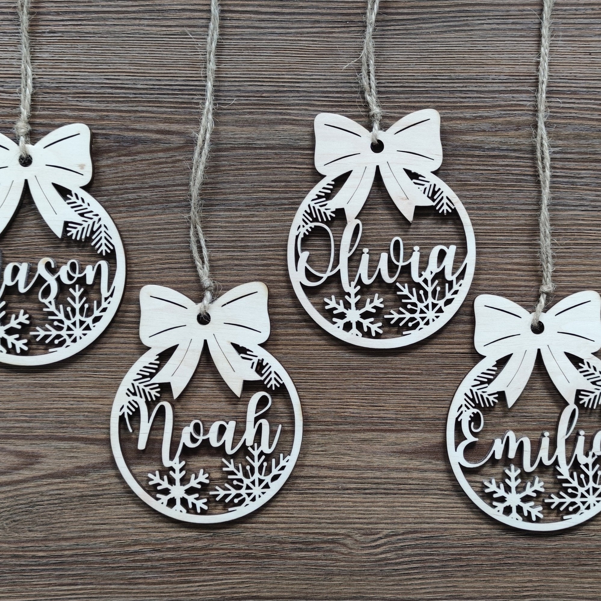 Personalized Wooden Christmas Ornaments 