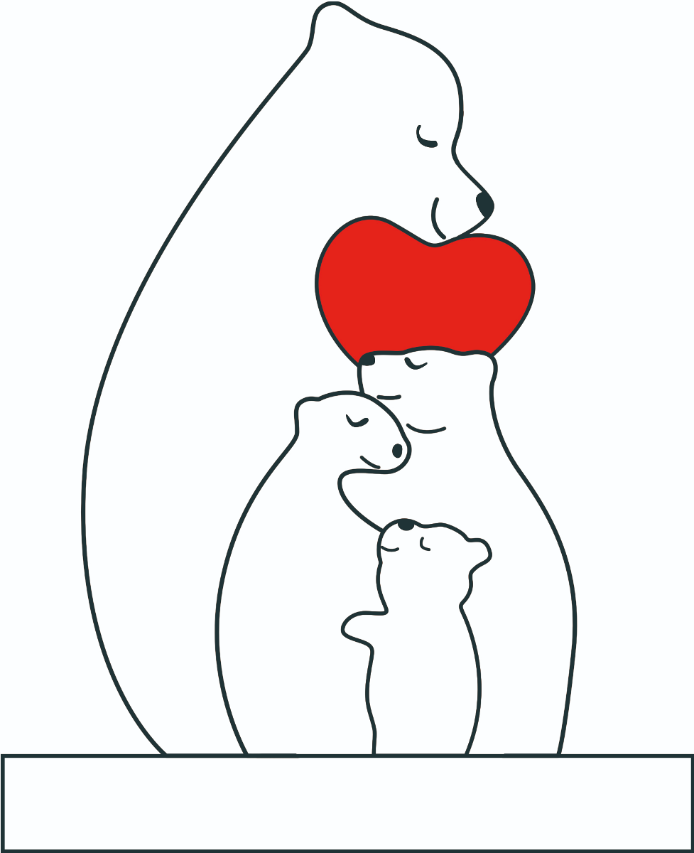 Personalized Single Parents Ver 2 Family With Stand - Puzzle Wooden Bear Family - Wooden Pet Carvings