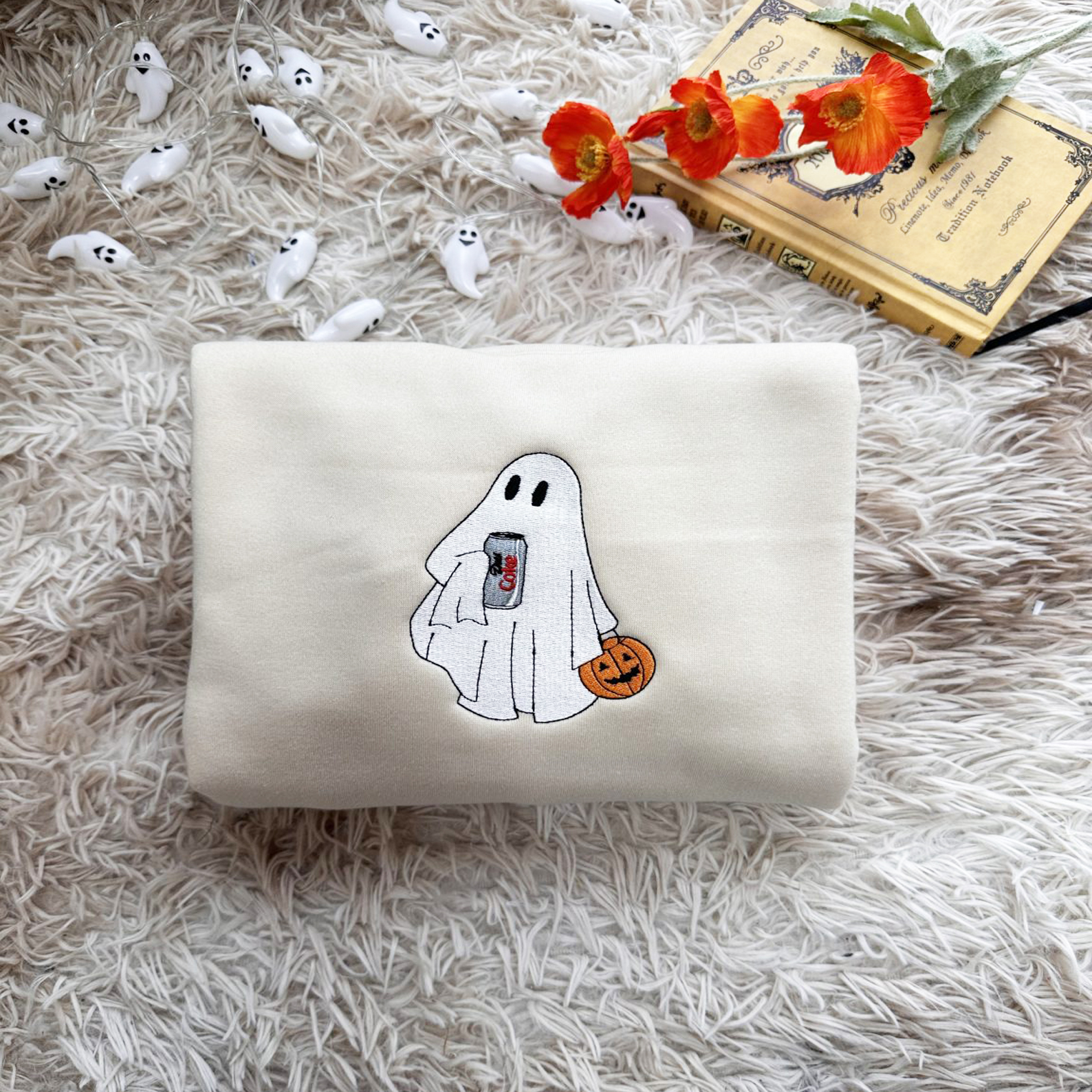 遜Ghost Drinking Embroidered Sweatshirt遜