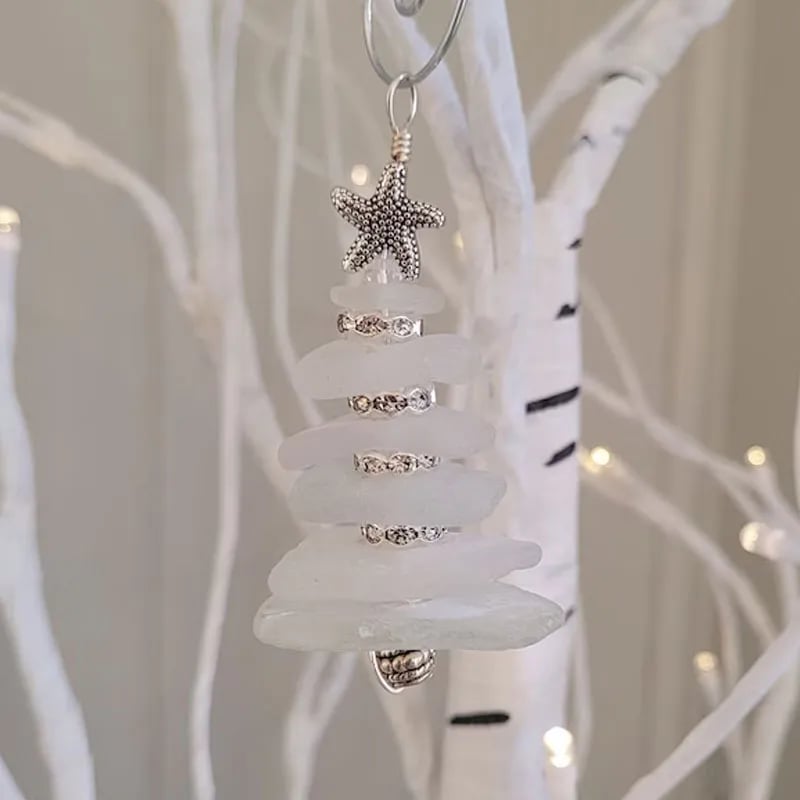 🔥LAST DAY 49% OFF - Sea Glass Christmas Tree Ornament