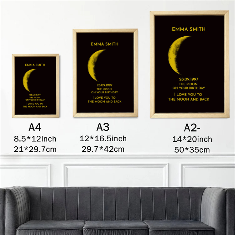 Custom Art Real Moon Phase