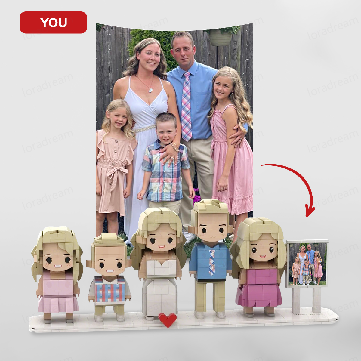 Custom Brick Set From Your Favorite Photo, Personalized Minifigure, Perfect Memory Gift For Valentine's Day, LEGO Sets
