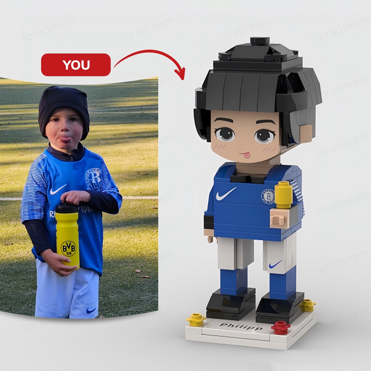 Custom Brick Set From Your Favorite Photo, Personalized Minifigure, Perfect Memory Gift For Valentine's Day, LEGO Sets