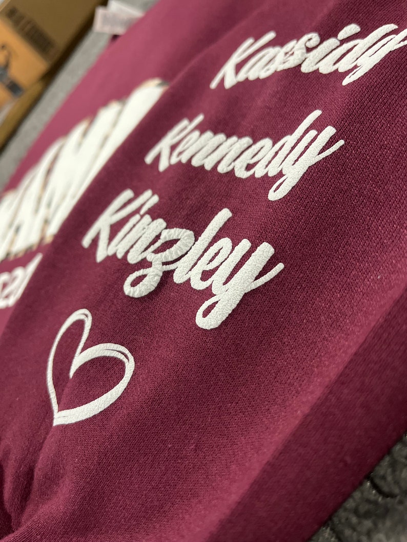 Mama Leopard Print Personalized Sweatshirt or Hoodie with Kids Name Sleeve Gift Sweatshirt New Mom Sweatshirts gift