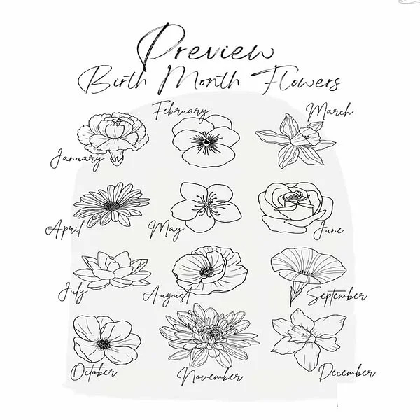 Personalized Tri-Fold Butterfly Birth Flower Leather Wallet with Coin Holder Birthday Christmas Gift for Woman