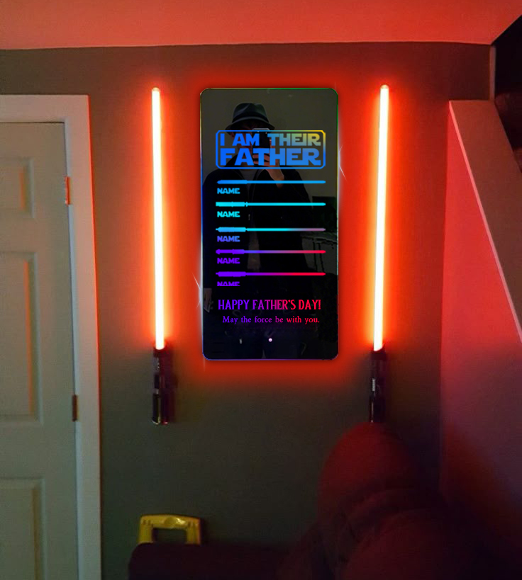 🔥Father's Day Hot Sale🔥I Am Their Father Lightsaber Mirror Lamp