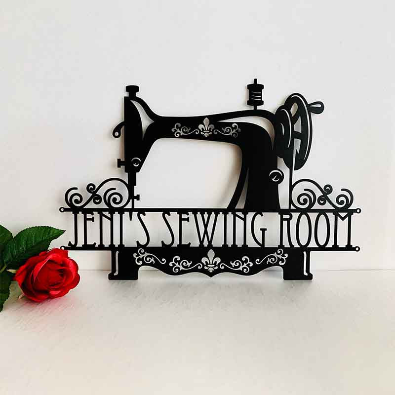 Personalized Sewing Room Metal Sign